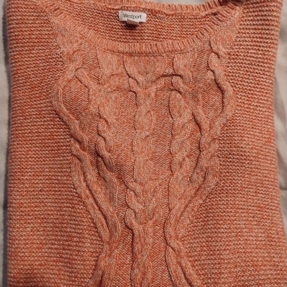 Pink holiday knit sweater